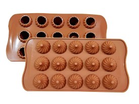 Molde silicona 15 copitos espiral